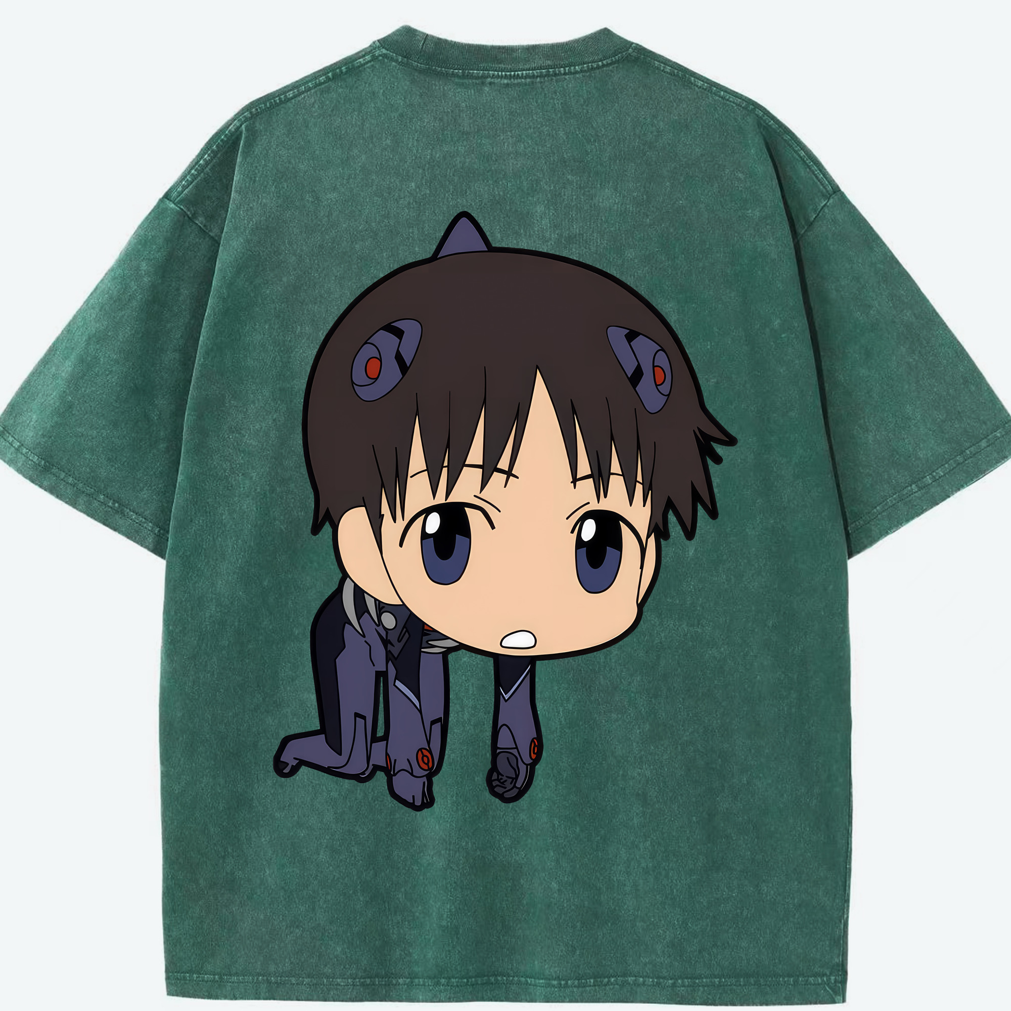 （画像用） EVA 新世紀エヴァンゲリオン 綿100% ヴィンテージ風 半袖Tシャツ（背面プリント）
